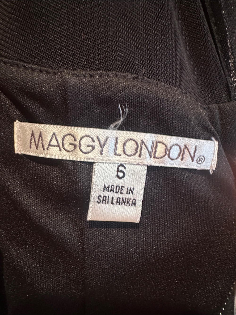 Maggy London Black Long-Sleeve Sheer-Top Cocktail Dress - Picture 2 of 6
